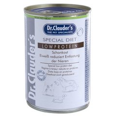 Влажный диетический корм для собак Dr.Clauder's Special Diet Low Protein для поддержки функции почек Dr.Clauder's