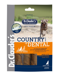 Ласощі для собак середніх порід Dr.Clauder´s Country Dental Snack Snack - Medium Breed з качкою Dr.Clauder's
