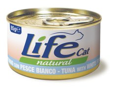 Консерва для котов LifeNatural Тунец с белой рыбой (tuna with white fish), 85 г LifeNatural