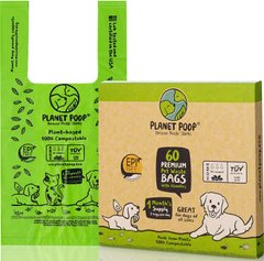 Биоразлагаемые пакеты Planet Poop для собак с ручками