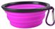 Силіконова складна дорожня миска Derby Food Grade TPE Collapsible Dog Bowl, Фіолетовий, 1 л