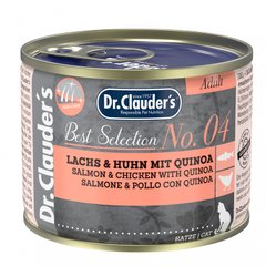 Консерви для котів Dr.Clauder's Best Selection No4 Salmon & Chicken with quinoa з лососем, куркою і кіноа Dr.Clauder's