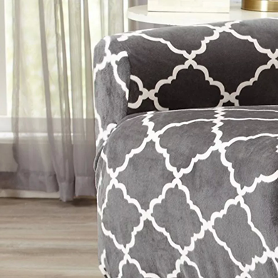 Высококачественный эластичный водонепроницаемый чехол на диван Modern Plant Grey