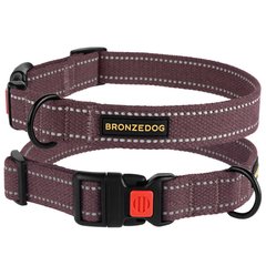 Ошейник для собак Bronzedog Сotton Рефлекторный х/б Брезент BronzeDog